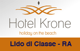 logo hotel krone hotel per le vacanze delle famiglie con bambini a lido di classe - Ra clic per andare al sito de'hotel