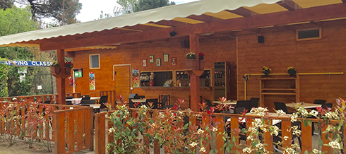 il bar del camping village classe di lido di dante (RA) per le vacanze delle famiglie con bambini in romagna in campeggio nella natura