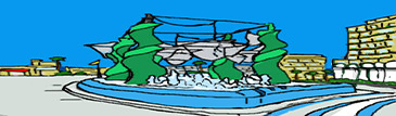 disegno di una fontana di tonino guerra gite, vacanze brevi e weekend per le famiglie con bambini